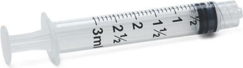 Nipro injectiespuit 3ml 3-delig luer-lock 100 stuks