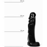 All Black Zwarte realistische dildo -22 cm