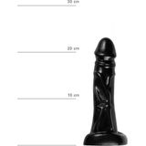 All Black Zwarte realistische dildo -22 cm