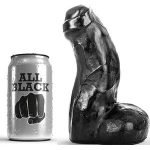 All Black Dildo - 17 cm