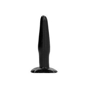 All Black Smalle Buttplug 12 x 2.5 cm - zwart