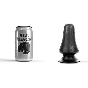 All Black Buttplug 12 x 7 cm - zwart