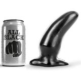 All Black Zwarte Kromme Anaal Dildo 13 cm