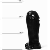 All Black Zwarte realistische dildo - 22 cm