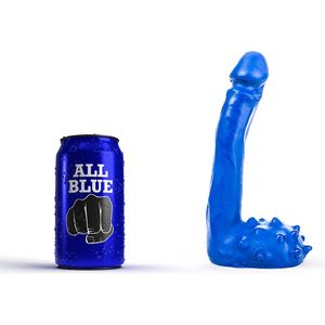 All Blue Dildo met Balzak 9 cm - Blauw