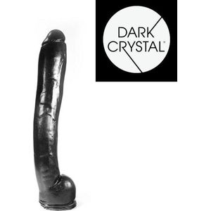Dark Crystal XXL Dildo 37,5 x 6 cm - zwart