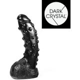 Dark Crystal Zwarte Dildo met Noppen David - 23 cm