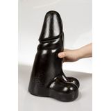 Dark Crystal Dildo met balzak 35 x 12 cm - zwart