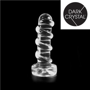 Dark Crystal Extra Grote Geribbelde Anaal Dildo 27,5 x 7,3 cm ALFRED - transparant