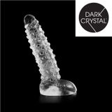 Dark Crystal Geribbelde Dildo 26,5 X 6 cm - Transparant