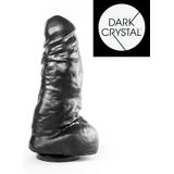 Dark Crystal XXL Dildo met zuignap 25,5 x 7,5 cm - zwart