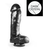 Dark Crystal XXL Dildo met zuignap 29,5 x 7 cm - zwart