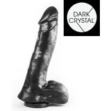Dark Crystal XXL Dildo met zuignap 29 x 6 cm - zwart