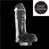 Dark Crystal Dildo met zuignap 29,5 x 7 cm - transparant