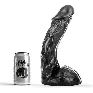 All Black Klassieke Dildo 27,5 x 5,5 cm - zwart