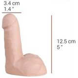 515 line - Dildo - Lengte 12,5 cm - Diameter 3.4 cm - Beige-roze