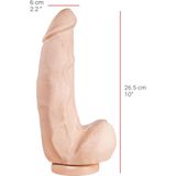 515 line - Dildo Met Zuignap - Lengte 20,5 - Diameter 6 cm - Beige-roze