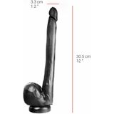 515 line - Dildo - Lengte 30.5 cm - Diameter 3.3 cm - Met Zuignap - Zwart