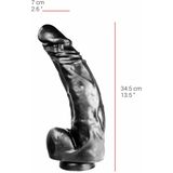 515 line - Dildo - Lengte 34.5 cm - Diameter 7 cm - Met Zuignap - Zwart