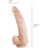 515 line - Dildo - Lengte 34.5 cm - Diameter 7 cm - Met Zuignap – Beige-roze