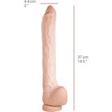 515 line - Dildo - Lengte 37 cm - Diameter 4.4 cm - Met Zuignap - Beige-roze