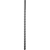 All Black Silicone Sounds - Penisplug - Super Flexibel - 24 X 0.6cm - Geribbeld
