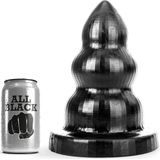 All Black Triple Pleasure Anaal Dildo - zwart - medium