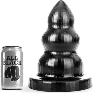 All Black Triple Pleasure Buttplug - zwart - maat M
