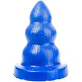 All Blue Triple Pleasure Buttplug - blauw - S