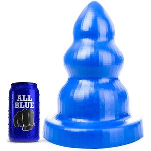 All Blue Triple Pleasure Anaal Dildo - blauw - maat L