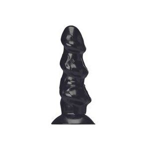 All Black Steroid Dildo Shuttlecock - Zwart