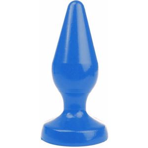 I Love Butt - Klassieke Buttplug - L - blauw