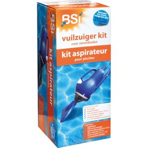BSI - Vuilzuigerkit - Kit met steel, aanzuigslang, voorfilter en koppelstuken - Voor een nette zwembadbodem - Past op de meeste filtersystemen - Zwembad - Spa