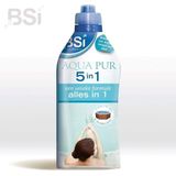 BSI - Aqua Pur 5 in 1 - Coor Helder en zacht water - 50% minder chloorverbruik en voorkomt kalkafzettingen en pH schommelingen - Zwembad - Spa - 1 l