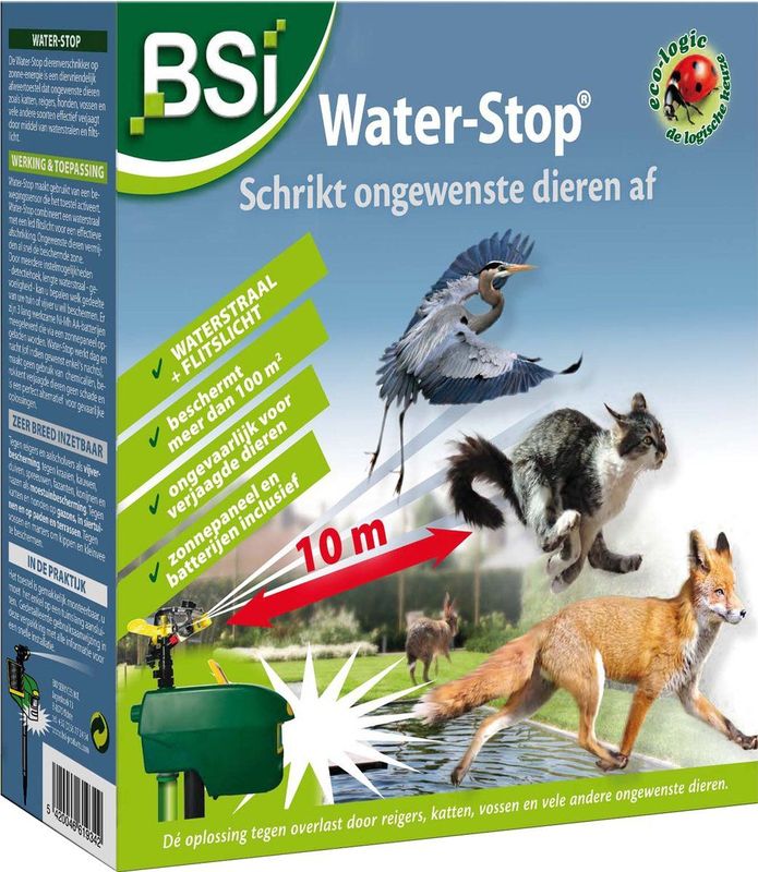 BSI Water-Stop Dieren Verjager - Werkt Autonoom Met Zonnepaneel