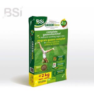 Greentime - organische-minerale meststof met een indirect werking tegen mos - 10 kg voor 100 m²