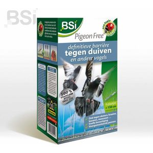 BSI - Pigeon Free Duivenpinnen van 100 % Inox - Afweer van vogels - Bescherm gebouwen tegen duiven, kraaien en eksters - 1,5 m barriere