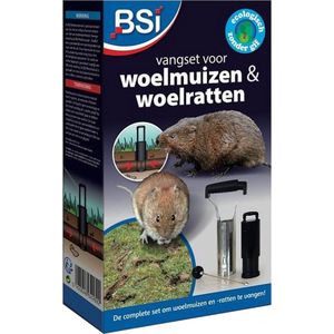 BSI - Woelmuisval met toolkit - Totaalpakket om succesvol woelmuizen,woelratten en mollen te vangen - Muizenbestrijding en Rattenbestrijding