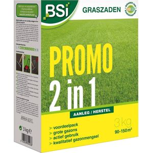 Graszaad Promo 2 in 1: Herstel en Snel kiemend - Graszaad voor het aanleggen en herstellen van uw gazon - 3 kg