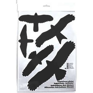 BSI Vogelstickers 5 Stuks 14-27cm zwart Kunststof BSI Ongediertewering (34.0000cm x cm)