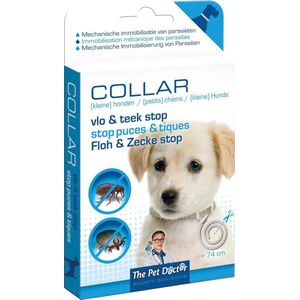 The Pet Doctor vlo en teek stop halsband hond - Handige halsband van 74cm met fysisch-mechanische werking tegen vlooien, teken en mijten