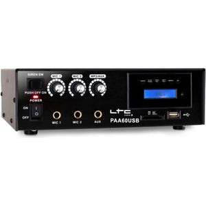 LTC PAA60USB 3 kanaals PA versterker 60W USB-SD/MP3