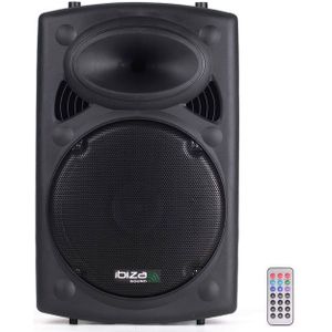 Ibiza - SLK8A-BT - Actieve Luidspreker - Zwart - 300 W - Bluetooth, USB, SD, AUX