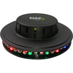 Ibiza UFO LED Lichteffekt met Wandbevestiging Zwart