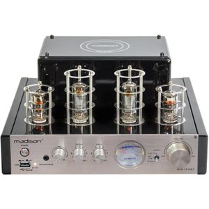 MAD-TA10BT buizenversterker 2 x 25W RMS Bluetooth USB Line