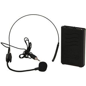 Ibiza - PORTUHF-HEAD - Hoofdtelefoonmicrofoon met UHF 863MHz bodypack zender - Werkt op batterijen - Draadloos - Groot bereik - Hoofdbandmicrofoon