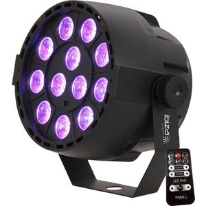 LED spot RGB - Multikleur 12 x 3W met afstandsbediening