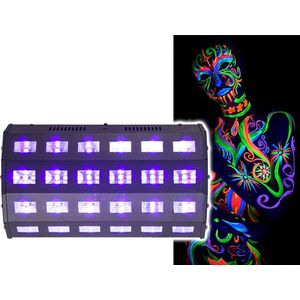 Ibiza - LED-UV24 - UV-effect lamp met 24 LED's van elk 3W, blacklight - Zwart