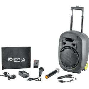 Ibiza Sound PORT8VHF-MKII-TWS - Mobiele Bluetooth Luidspreker - USB/SD