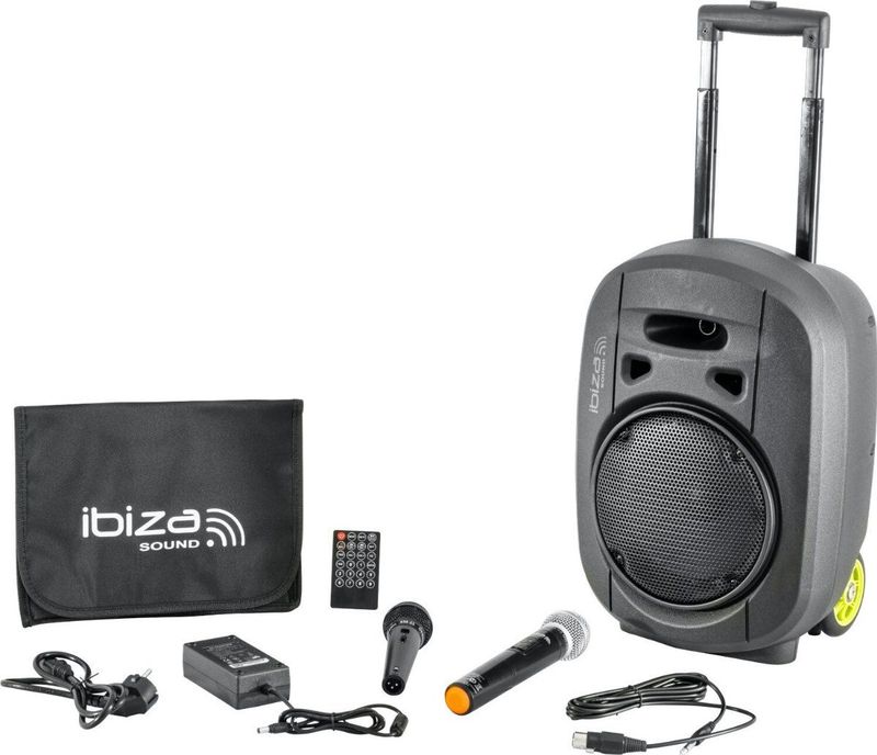 Ibiza Sound PORT8VHF-MKII-TWS - Mobiele Bluetooth Luidspreker - USB/SD